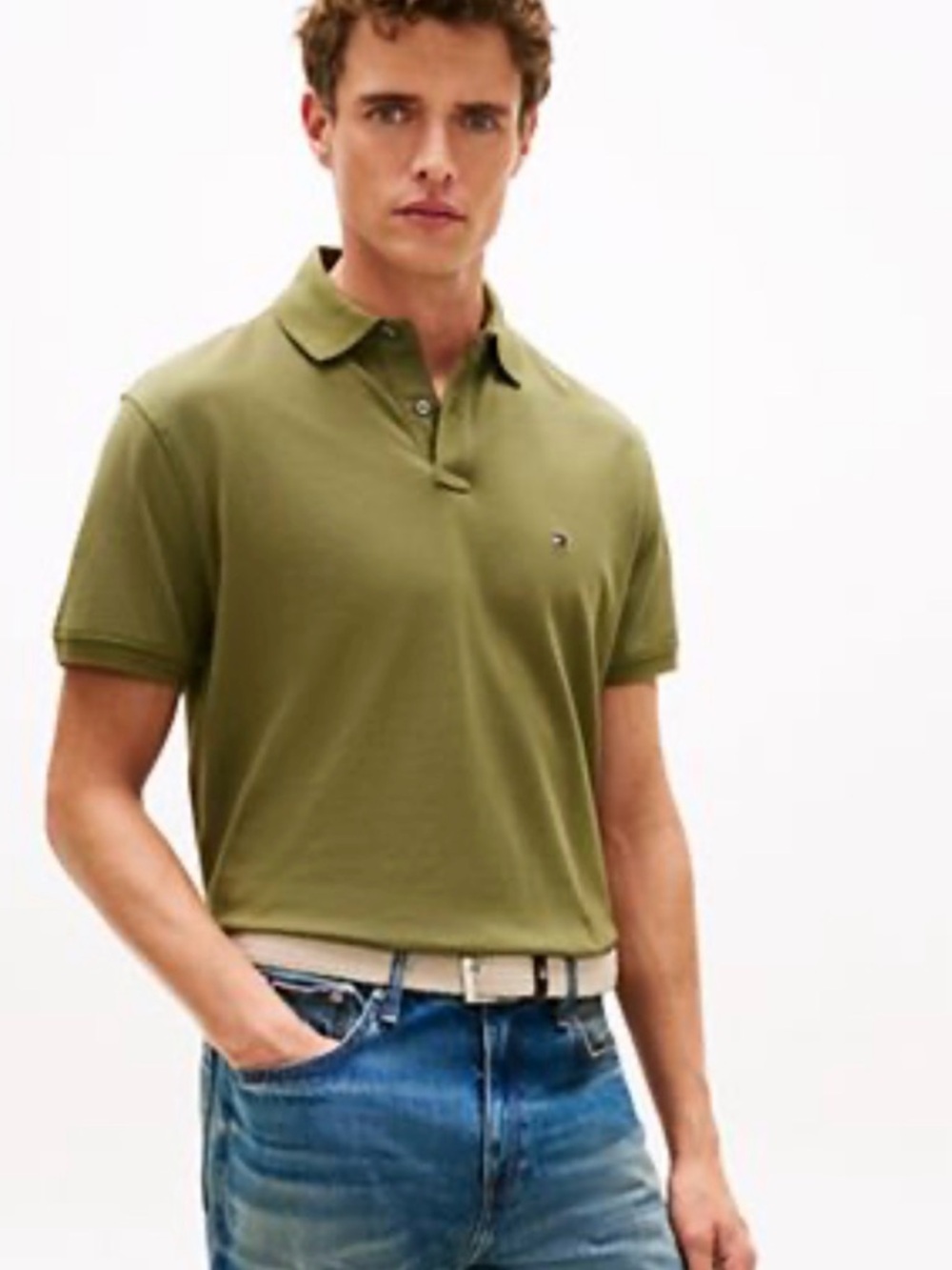 Tommy Hilfiger Classic Short Sleeve Polo Shirt | Green | Size Medium